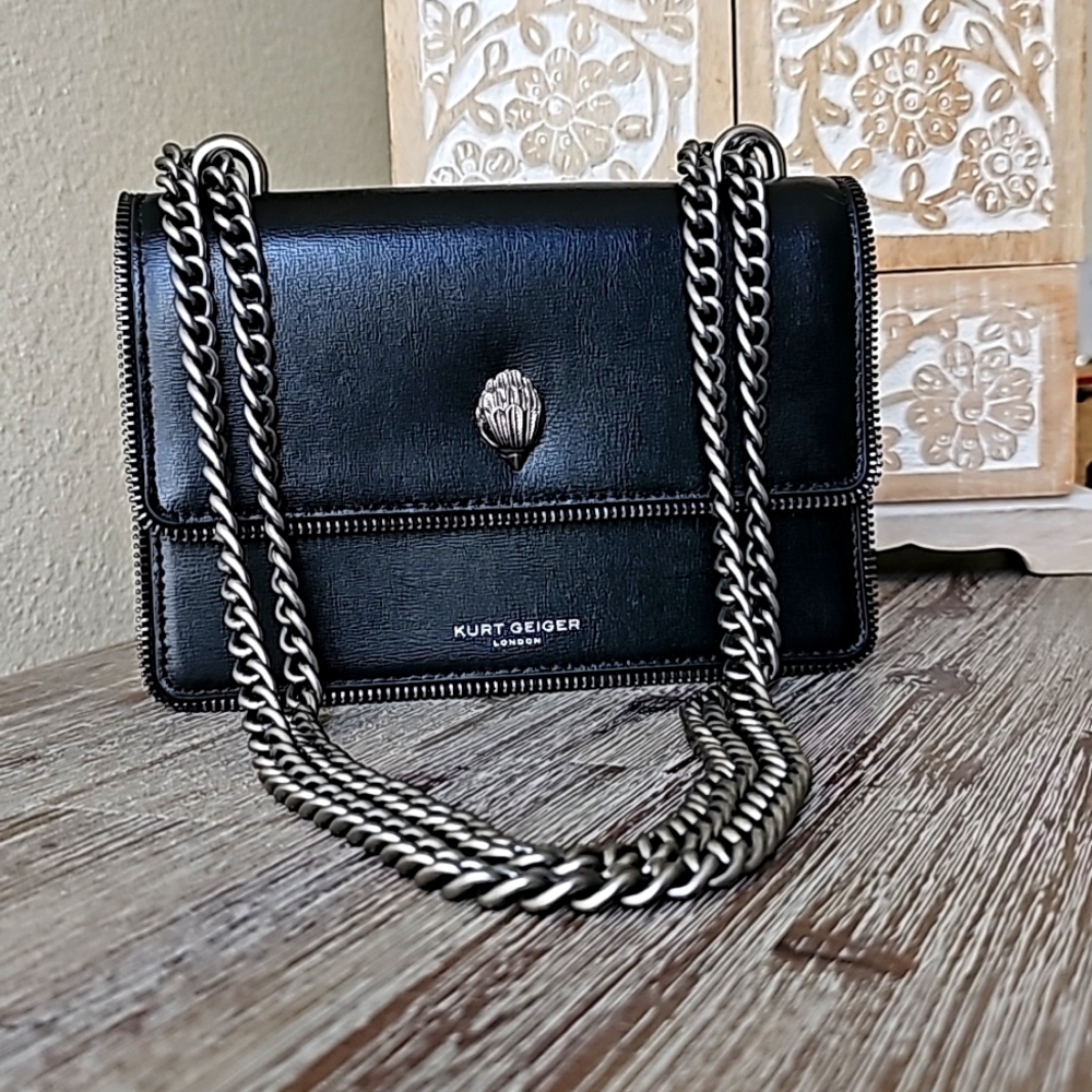 NWOT Kurt Geiger London Shoreditch Small Leather & Genuine Calf Hair Bag
